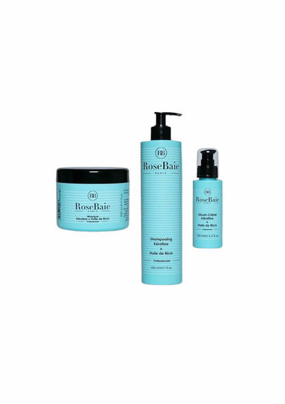 ROSE BAIE Trio Huile de Ricin shampoing masque &amp; sérum - PDS SHOP